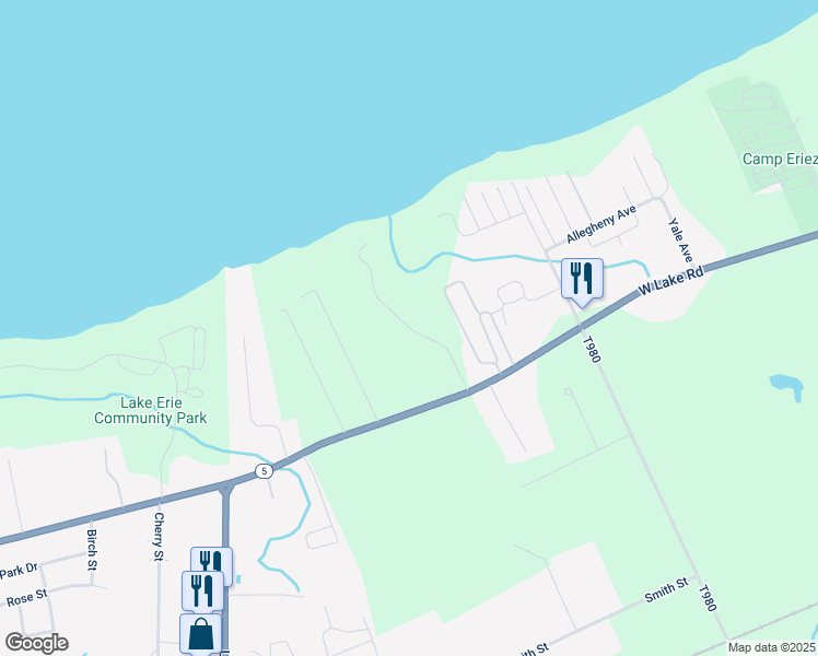 map of restaurants, bars, coffee shops, grocery stores, and more near Ferrando Drive in Lake City