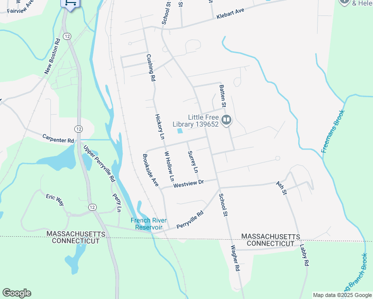 map of restaurants, bars, coffee shops, grocery stores, and more near 4 Surrey Lane in Webster