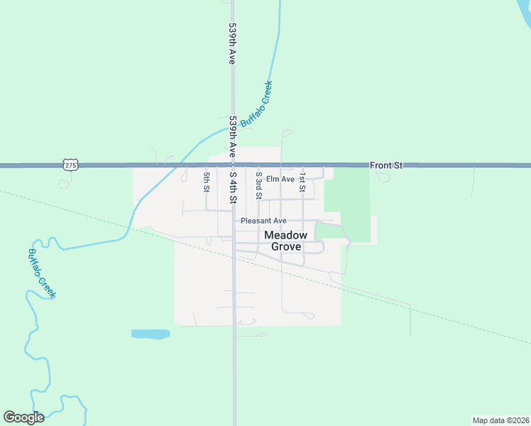 map of restaurants, bars, coffee shops, grocery stores, and more near 301-399 South 3rd Street in Meadow Grove
