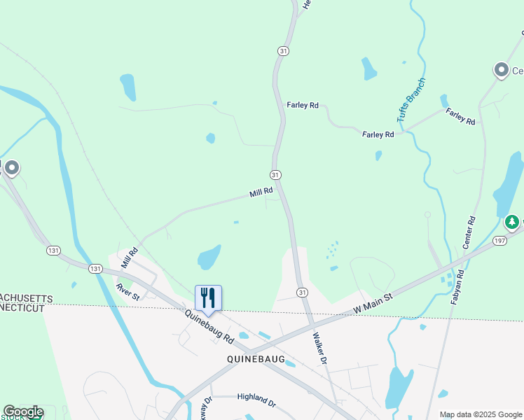 map of restaurants, bars, coffee shops, grocery stores, and more near 3A Mill Road in Dudley