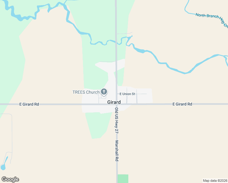 map of restaurants, bars, coffee shops, grocery stores, and more near in Girard