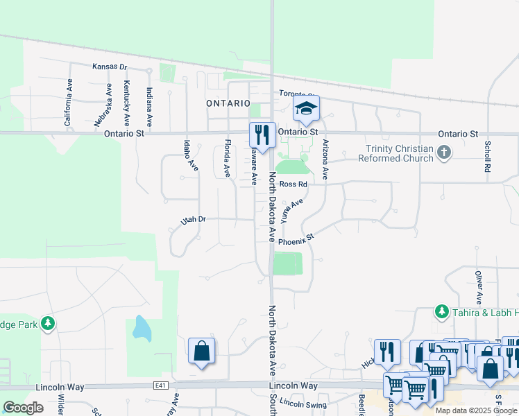 map of restaurants, bars, coffee shops, grocery stores, and more near 906 Delaware Avenue in Ames