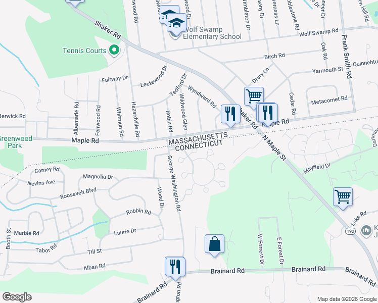 map of restaurants, bars, coffee shops, grocery stores, and more near 289 The Meadows in Enfield