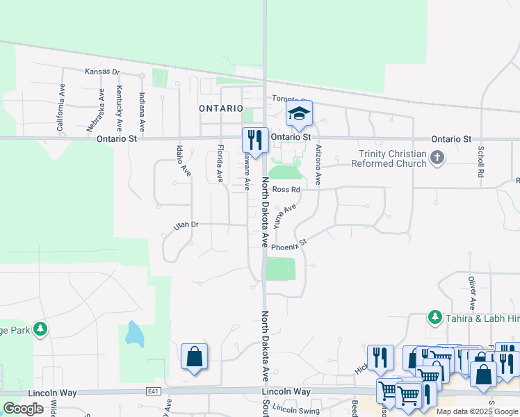 map of restaurants, bars, coffee shops, grocery stores, and more near 1000 Delaware Avenue in Ames