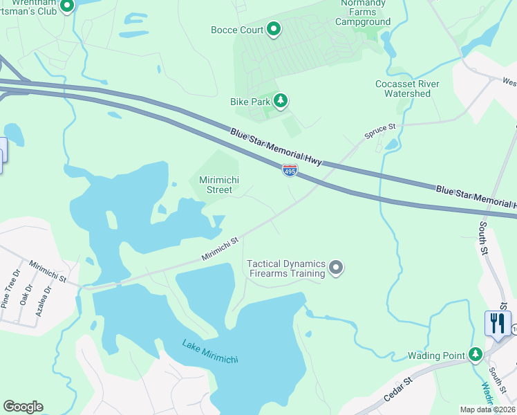 map of restaurants, bars, coffee shops, grocery stores, and more near 4 Charles Samuel Way in Foxborough