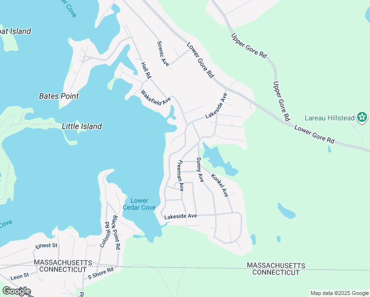map of restaurants, bars, coffee shops, grocery stores, and more near 45 Lakeside Ave in Webster