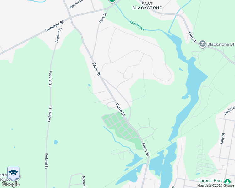 map of restaurants, bars, coffee shops, grocery stores, and more near 21 Pickering Road in Blackstone