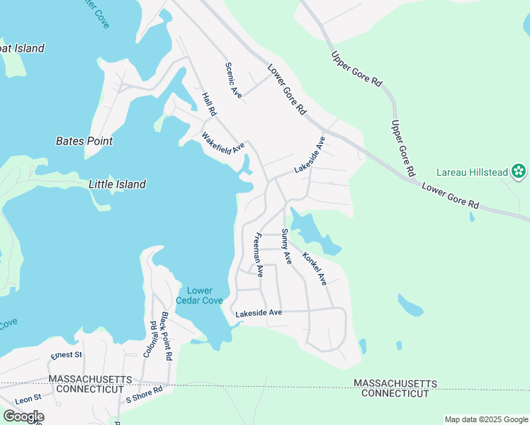 map of restaurants, bars, coffee shops, grocery stores, and more near 40 Lakeside Avenue in Webster
