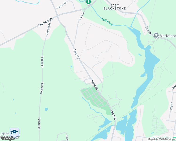 map of restaurants, bars, coffee shops, grocery stores, and more near 21 Pickering Road in Blackstone