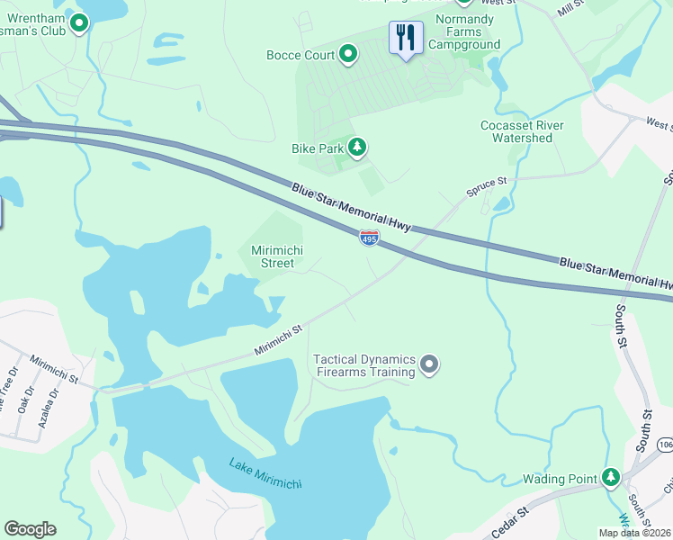 map of restaurants, bars, coffee shops, grocery stores, and more near 4 Charles Samuel Way in Foxborough
