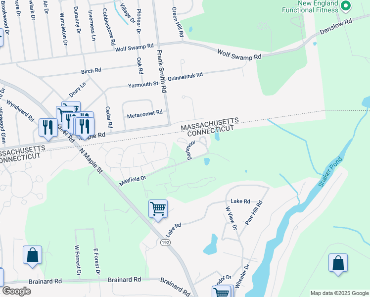 map of restaurants, bars, coffee shops, grocery stores, and more near 43 Dartmoor in Enfield