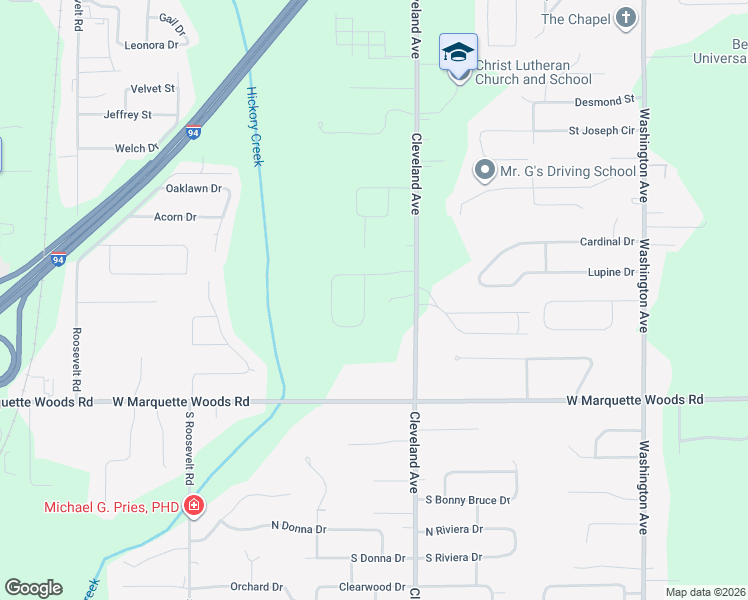 map of restaurants, bars, coffee shops, grocery stores, and more near 4736 Cleveland Avenue in Stevensville