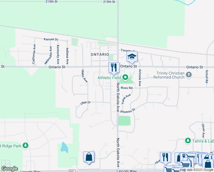 map of restaurants, bars, coffee shops, grocery stores, and more near 1126 Florida Avenue in Ames