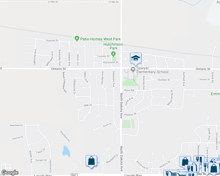 map of restaurants, bars, coffee shops, grocery stores, and more near 1126 Florida Avenue in Ames