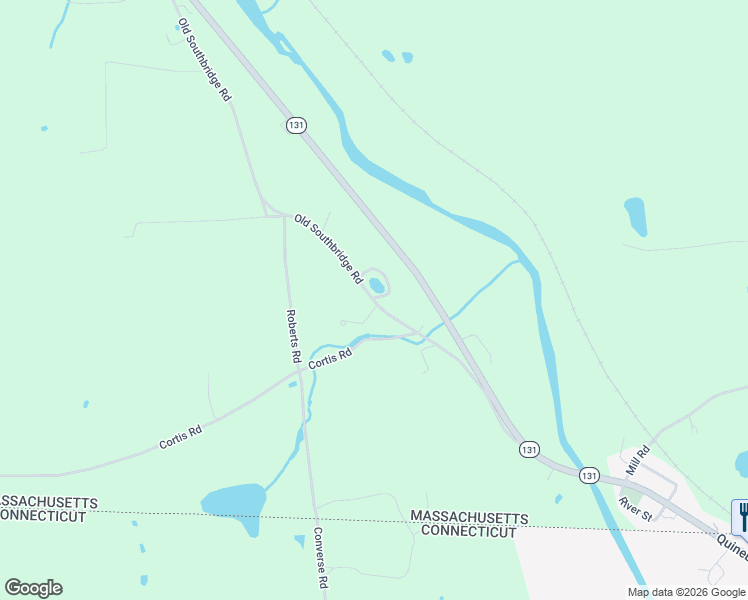 map of restaurants, bars, coffee shops, grocery stores, and more near 108 Old Southbridge Road in Dudley