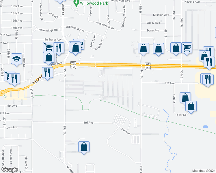 map of restaurants, bars, coffee shops, grocery stores, and more near 228 Normandy Drive in Marion