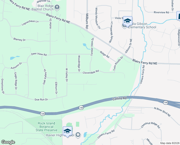 map of restaurants, bars, coffee shops, grocery stores, and more near 4100 Timber View Drive in Cedar Rapids