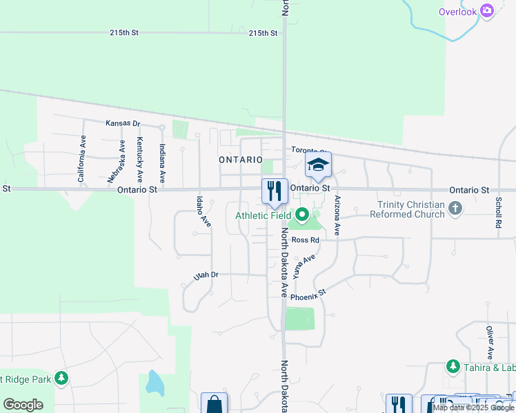 map of restaurants, bars, coffee shops, grocery stores, and more near 1126 Florida Avenue in Ames