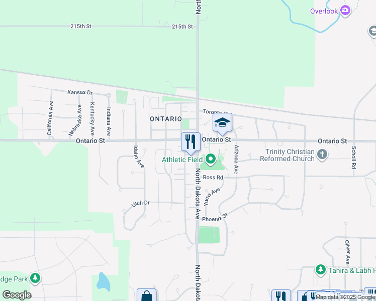 map of restaurants, bars, coffee shops, grocery stores, and more near 1218 Delaware Avenue in Ames