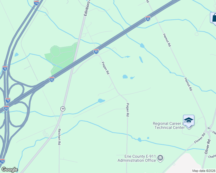 map of restaurants, bars, coffee shops, grocery stores, and more near 8164 Pagan Rd in Erie