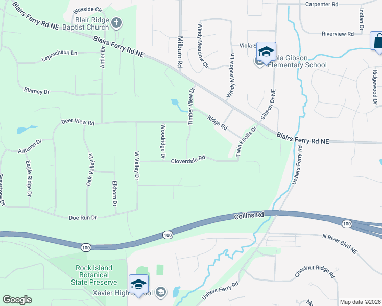 map of restaurants, bars, coffee shops, grocery stores, and more near 4100-4110 Timber View Drive in Cedar Rapids