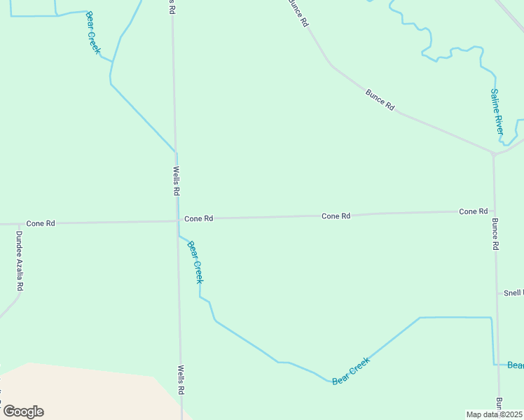 map of restaurants, bars, coffee shops, grocery stores, and more near 14582 Cone Road in Maybee