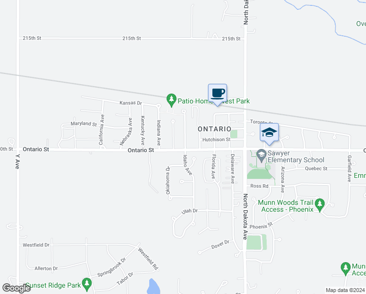 map of restaurants, bars, coffee shops, grocery stores, and more near 1301 Idaho Avenue in Ames