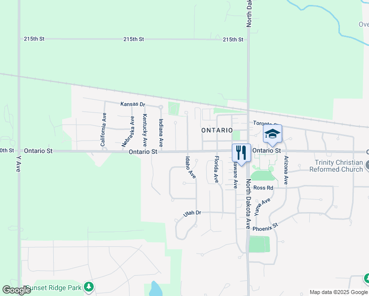 map of restaurants, bars, coffee shops, grocery stores, and more near 1301 Idaho Avenue in Ames