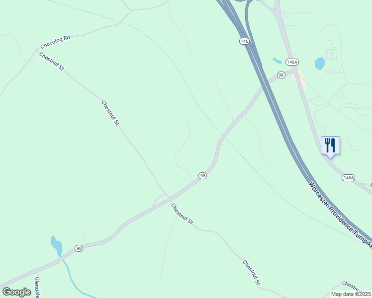 map of restaurants, bars, coffee shops, grocery stores, and more near 57 Acorn Drive in Uxbridge