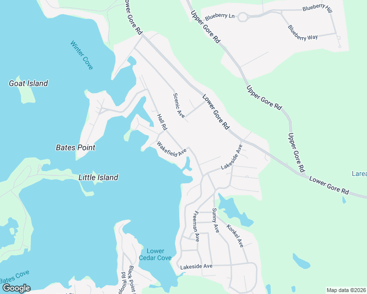 map of restaurants, bars, coffee shops, grocery stores, and more near 21 Wakefield Avenue in Webster