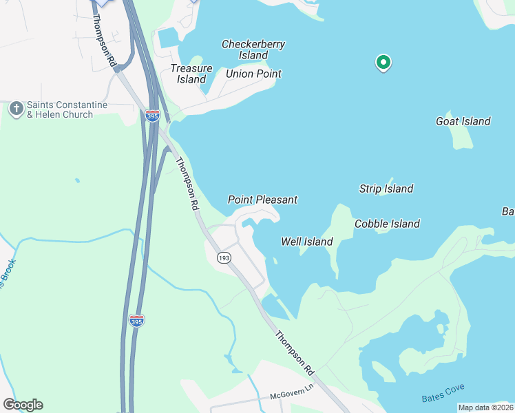map of restaurants, bars, coffee shops, grocery stores, and more near 36 Point Pleasant Road in Webster