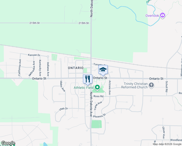 map of restaurants, bars, coffee shops, grocery stores, and more near N Dakota Ave & Hutchison St in Ames