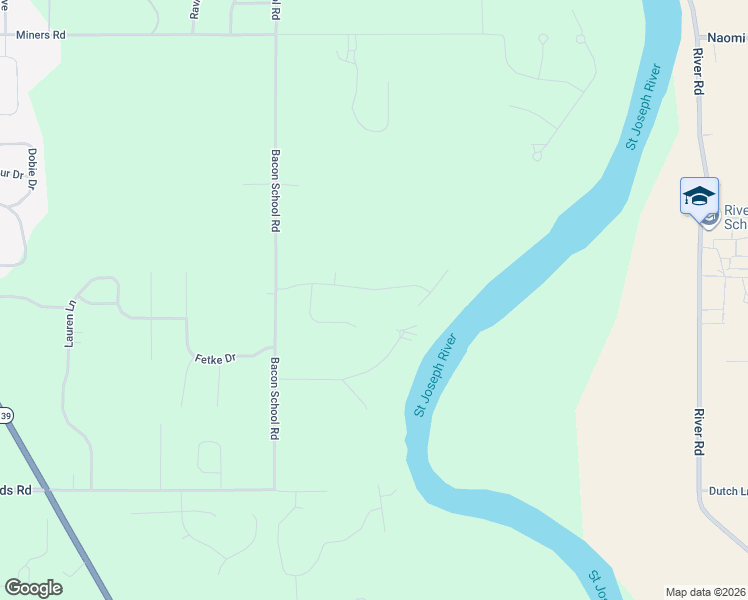 map of restaurants, bars, coffee shops, grocery stores, and more near 1777 Fox Ridge Trail in St. Joseph