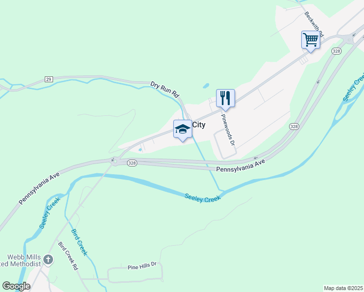map of restaurants, bars, coffee shops, grocery stores, and more near 1551 Pennsylvania Avenue in Pine City