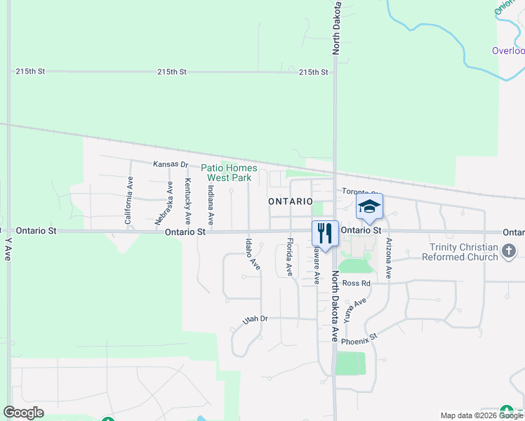 map of restaurants, bars, coffee shops, grocery stores, and more near 4719 Toronto Street in Ames