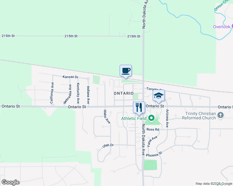 map of restaurants, bars, coffee shops, grocery stores, and more near 4719 Toronto Street in Ames