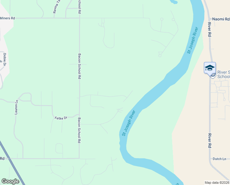 map of restaurants, bars, coffee shops, grocery stores, and more near 1825 Fox Ridge Trail in St. Joseph