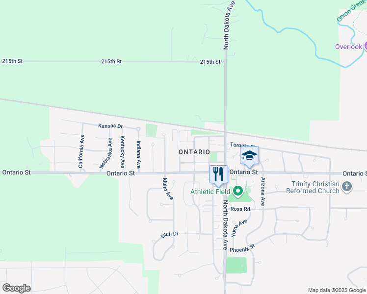 map of restaurants, bars, coffee shops, grocery stores, and more near 4719 Toronto Street in Ames
