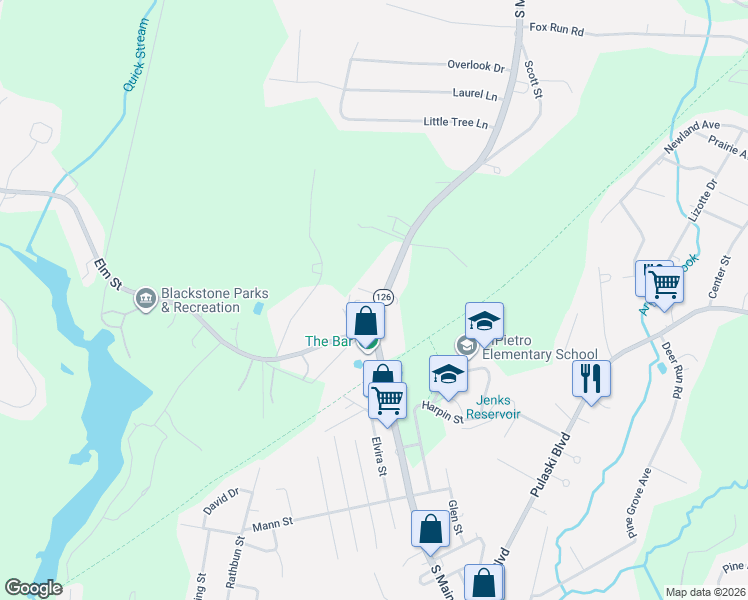 map of restaurants, bars, coffee shops, grocery stores, and more near 361 South Main Street in Bellingham