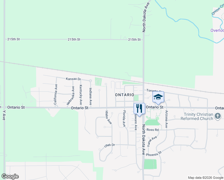 map of restaurants, bars, coffee shops, grocery stores, and more near 4731 Toronto Street in Ames