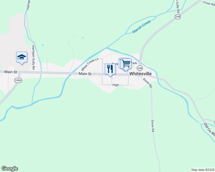 map of restaurants, bars, coffee shops, grocery stores, and more near 501 High in Whitesville