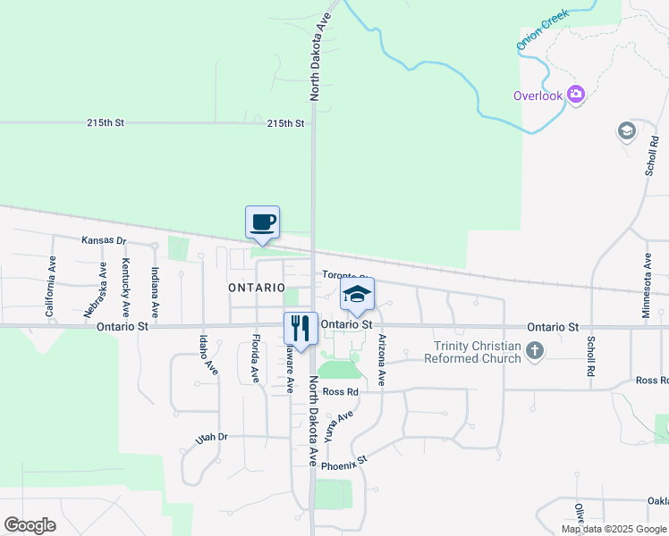 map of restaurants, bars, coffee shops, grocery stores, and more near 4403 Toronto Street in Ames