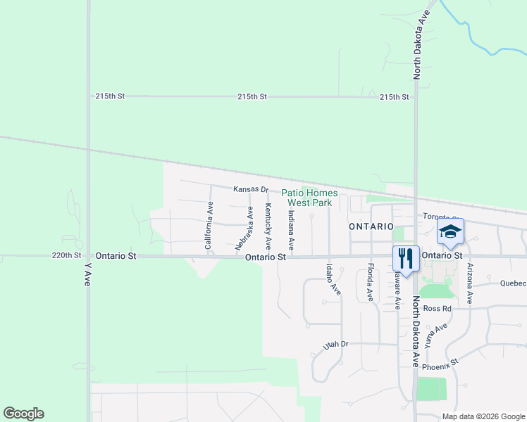 map of restaurants, bars, coffee shops, grocery stores, and more near 1400 Nebraska Avenue in Ames