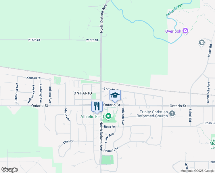 map of restaurants, bars, coffee shops, grocery stores, and more near 4404 Toronto Street in Ames