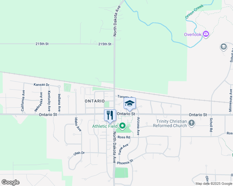 map of restaurants, bars, coffee shops, grocery stores, and more near 4404 Toronto Street in Ames