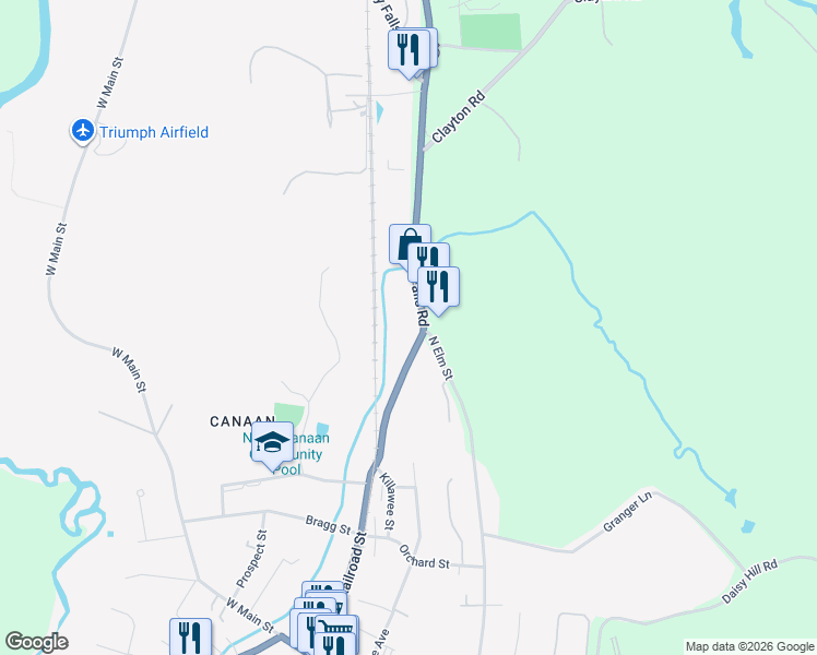 map of restaurants, bars, coffee shops, grocery stores, and more near 257 Ashley Falls Road in Canaan