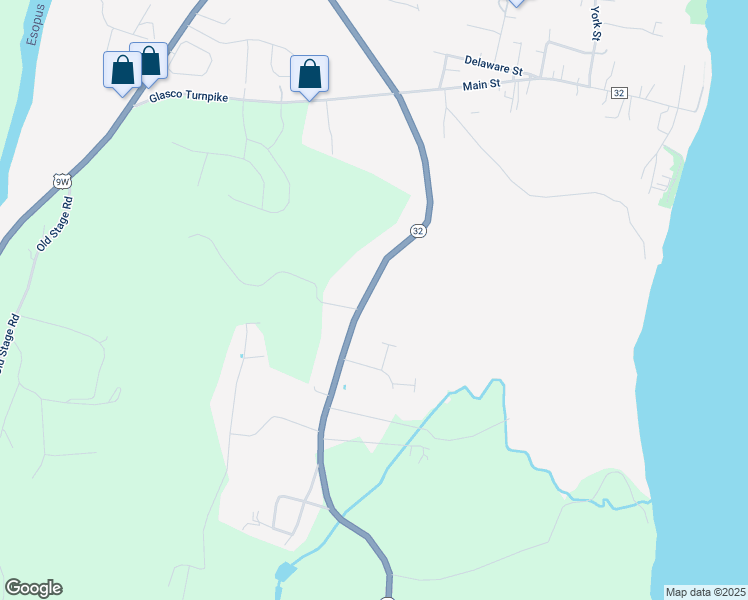 map of restaurants, bars, coffee shops, grocery stores, and more near 2084 New York 32 in Saugerties