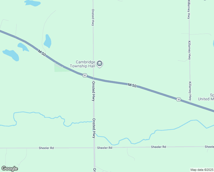 map of restaurants, bars, coffee shops, grocery stores, and more near 9845 M 50 in Onsted