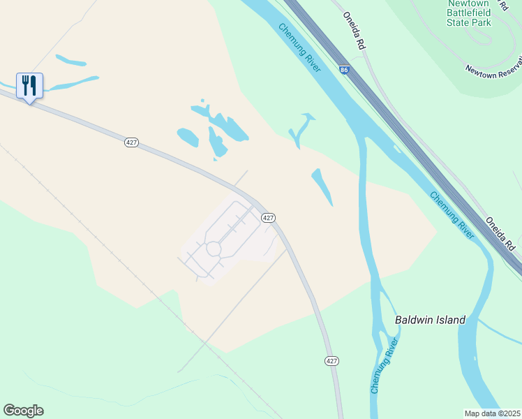 map of restaurants, bars, coffee shops, grocery stores, and more near 4008 Lower Maple Avenue in Elmira