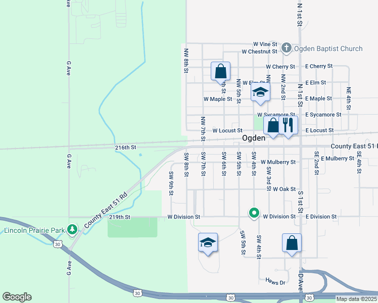 map of restaurants, bars, coffee shops, grocery stores, and more near 103 Lincoln Highway in Ogden